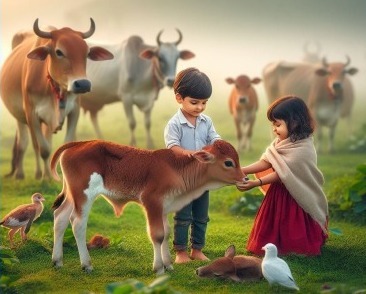 Child gently feeding a puppy